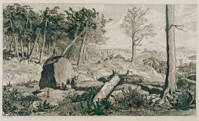 Landschaft mit Bäumen von Max Klinger
