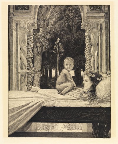 Mutter und Kind (Tote Mutter) (Vom Tode, Zweiter Teil, Opus XI, Blatt 9) von Max Klinger