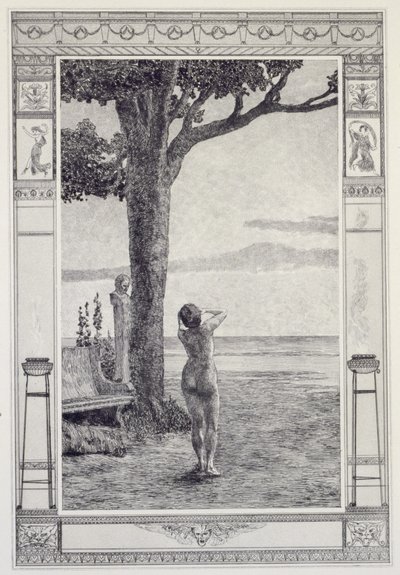 Psyche Verlassen, Platte 22 aus der Serie „Cupid und Psyche: Opus V“ von Max Klinger