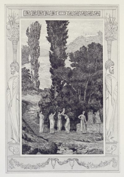 Psyche Wandering, Blatt 28 aus der Serie „Cupid and Psyche: Opus V“ von Max Klinger