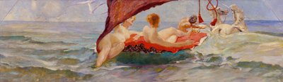 Venus im Muschelwagen. Teil der Wanddekoration der Villa Albers in Berlin-Steglitz von Max Klinger