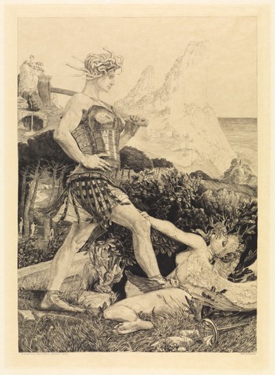 Zeit und Ruhm (Vom Tode, Zweiter Teil, Opus XI, Blatt 11) von Max Klinger