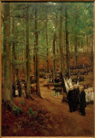 Gedenkfeier für Kaiser Friedrich III. in Kösen - 1. Fassung von Max Liebermann