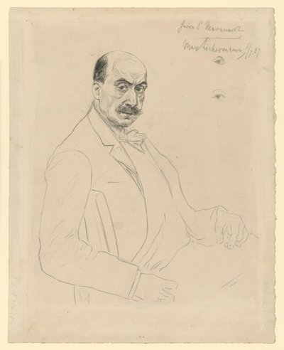 Selbstbildnis (Zwischenstudie während der Arbeit an der Radierung Schiefler 60) von Max Liebermann