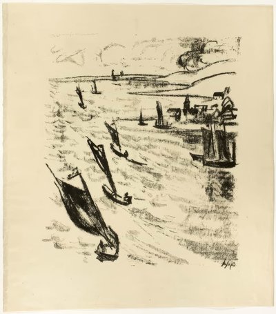 Boote in der Lagune, aus Die Samland-Ode von Max Pechstein