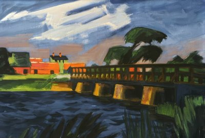 Die Brücke in Leba von Max Pechstein