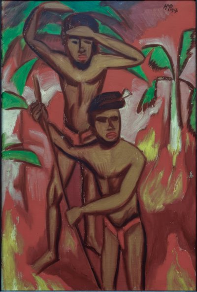Zwei Eingeborene (Palau) von Max Pechstein