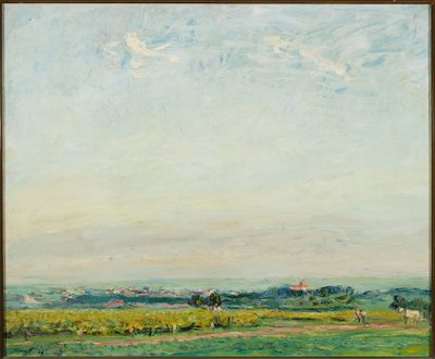 Landschaft mit Blick auf Landau in der Pfalz von Max Slevogt