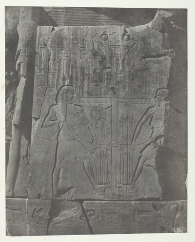 Gournah, Skulpturen des Throns der Kolosse, Theben, 1849-51, gedruckt 1852 von Maxime Du Camp