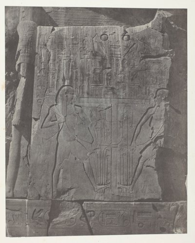 Gournah, Skulpturen des Throns der Kolosse; Theben von Maxime Du Camp