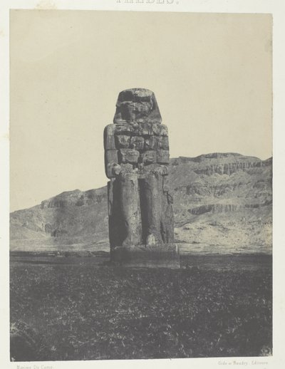Gournah, Statue des Memnon; Theben von Maxime Du Camp