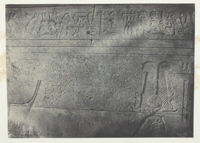 Großer Tempel der Isis in Philoe, demotische Inschrift, Nubien, 1849-51, gedruckt 1852 von Maxime Du Camp