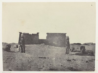 Hémi-Spéos De Séboua, Drômos; Nubien, Tafel 97 aus dem Album "Ägypten, Nubien, Palästina und Syrien" (1852) von Maxime Du Camp