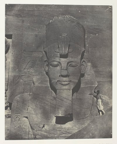 Ibsamboul, Mittlerer Koloss (Begraben) des Spéos von Phrè Nubien, Palästina und Syrien, Platte 106 aus dem Album "Ägypten, Nubien, Palästina und Syrien" (1852) von Maxime Du Camp