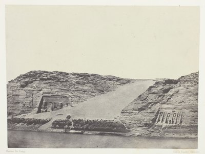 Ibsamboul, Die zwei Spéos; Nubien, Tafel 101 aus dem Album "Ägypten, Nubien, Palästina und Syrien" (1852) von Maxime Du Camp