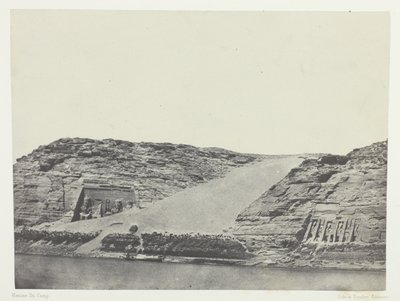 Ibsamboul, Die zwei Spéos; Nubien, Tafel 101 aus dem Album "Ägypten, Nubien, Palästina und Syrien" (1852) von Maxime Du Camp