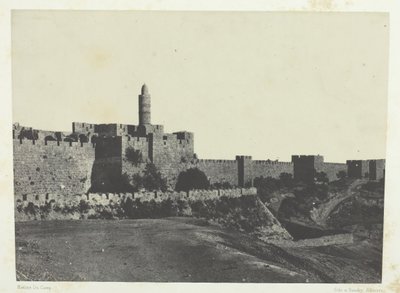 Jerusalem, westlicher Teil der Mauern, Palästina, 1849-51, gedruckt 1852 von Maxime Du Camp