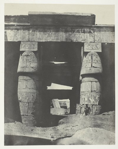 Karnak, Portikus des Tempels von Khons; Theben von Maxime Du Camp