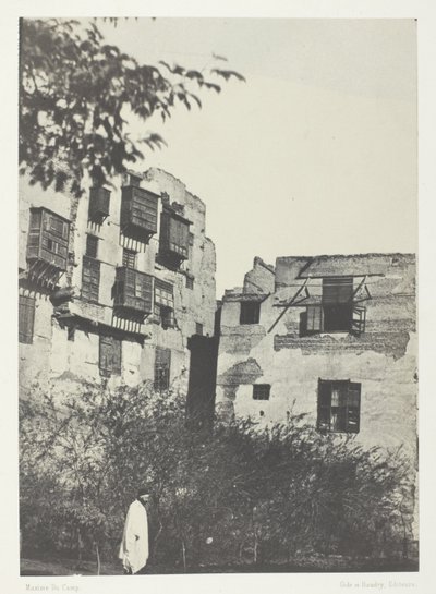 Haus und Garten im Frank-Viertel, Kairo von Maxime Du Camp