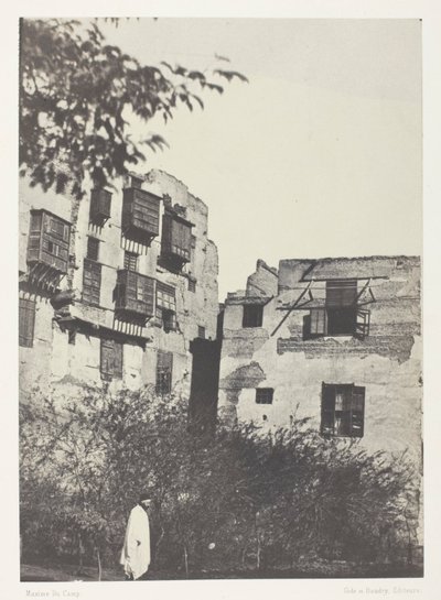 Haus und Garten im Frank-Viertel, Kairo von Maxime Du Camp