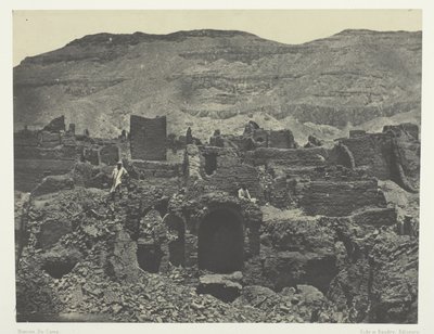 Médinet-Habou, Ruinen der Stadt Papa; Theben von Maxime Du Camp