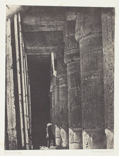 Médinet-Habou, Galerie des Palastes von Ramses-Méiamoun; Theben von Maxime Du Camp
