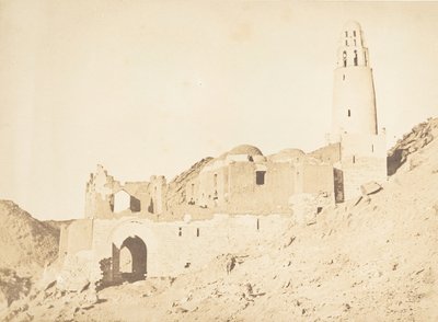 Moschee von Belal, südlich von Philae, rechte Uferseite, 11. April 1850 von Maxime Du Camp