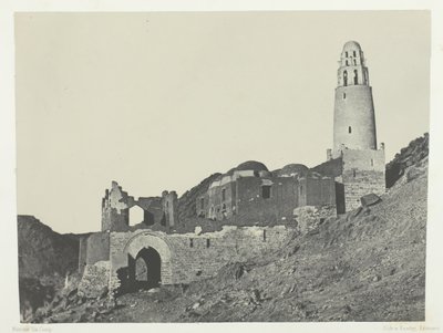 Moschee von Bellal im Dorf Bab, Nubien, 1849-51, gedruckt 1852 von Maxime Du Camp