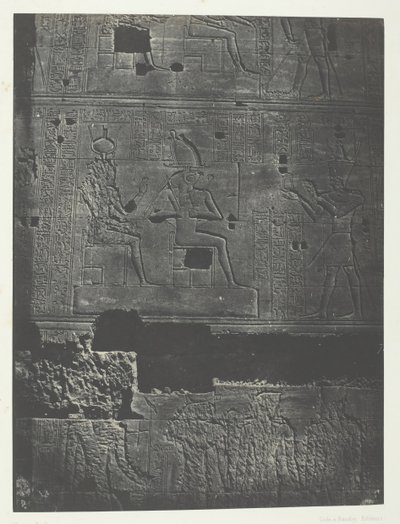 Westliche Mauer, Großer Tempel der Isis in Philae, Nubien, 1849-51, gedruckt 1852 von Maxime Du Camp
