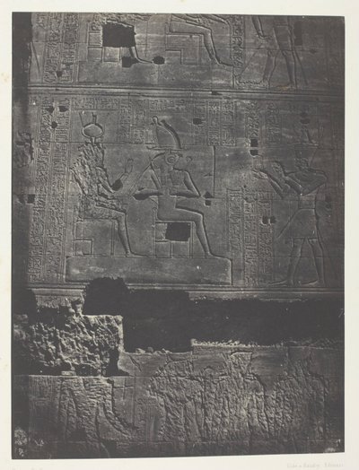 Westliche Mauer, Großer Tempel der Isis in Philae; Nubien, Tafel 78 aus dem Album "Ägypten, Nubien, Palästina und Syrien" (1852) von Maxime Du Camp