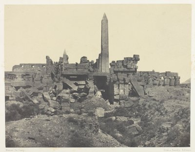Palais de Karnak, Granitheiligtum und Hypostylsaal; Theben von Maxime Du Camp