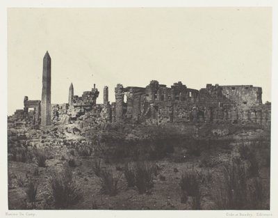 Palast von Karnak, Gesamtansicht der Ruinen, von Norden aufgenommen; Theben von Maxime Du Camp