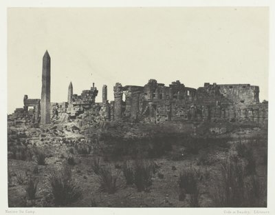 Palais de Karnak, Gesamtansicht der Ruinen, von Norden aufgenommen, Theben von Maxime Du Camp