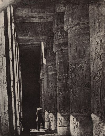 Theben, Medinet Habu, Galerien des Palastes von Maxime Du Camp