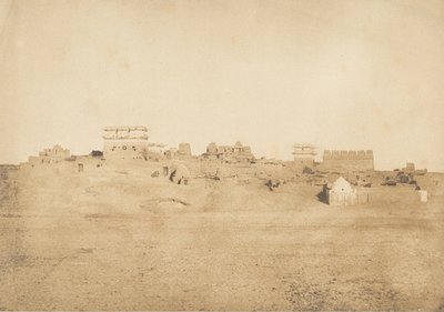 Ansicht eines Teils des Dorfes Luxor, Theben, 1849-50 von Maxime Du Camp