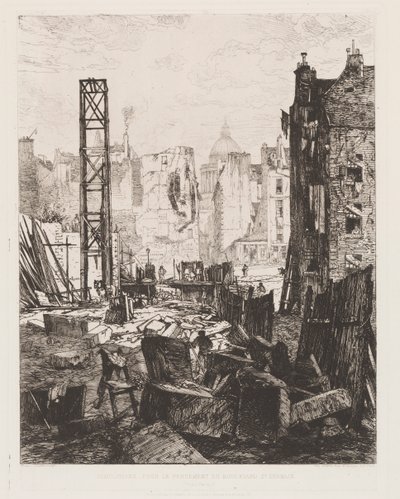 Abriss für die Eröffnung des Boulevard St. Germain, 1862 von Maxime Lalanne