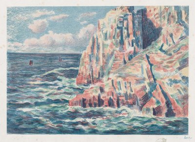 Das Meer bei Camaret, Die roten Felsen, 1895 von Maximilien Luce