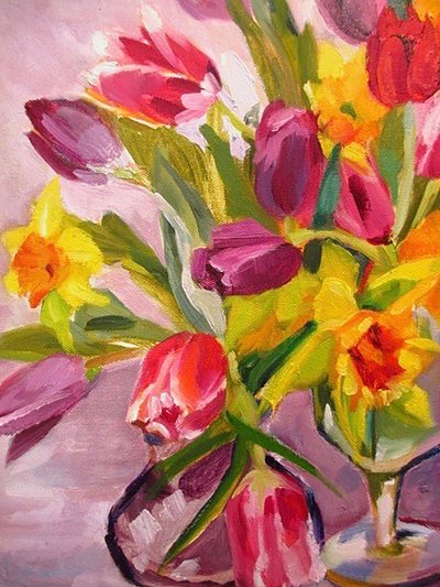 Helle Frühlingsblumen von Maxine Shore