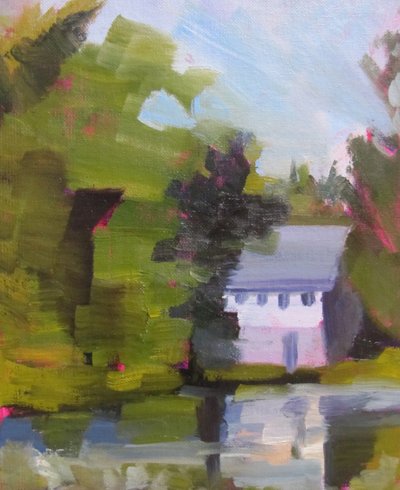 Impressionistisches Haus am See von Maxine Shore