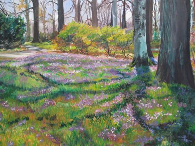 Frühlingsblumen im Parkweg von Maxine Shore