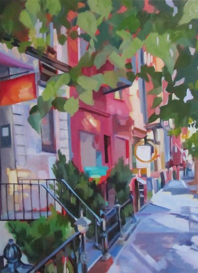Lebendige Stadtstraße von Maxine Shore
