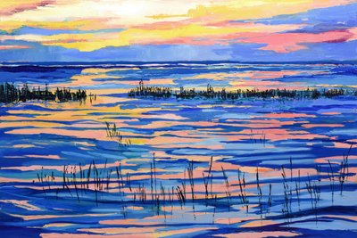 Lebendiger Marsch-Sonnenuntergang von Maxine Shore
