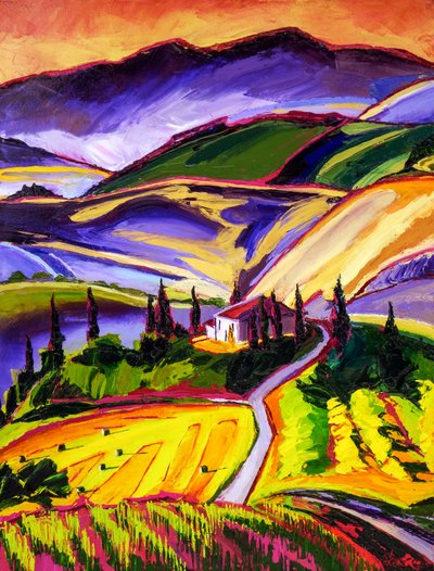Lebendige toskanische Landschaft von Maxine Shore