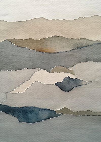Gelassene Bergschichten von May Hilma