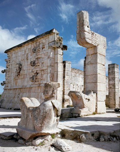 Eingang des Tempels der Krieger, 750-1200 von Mayan