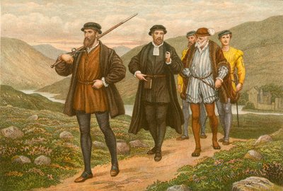 John Knox trägt das Schwert vor George Wishart, nach dem Attentatsversuch in Dundee von McLaren John Ralston