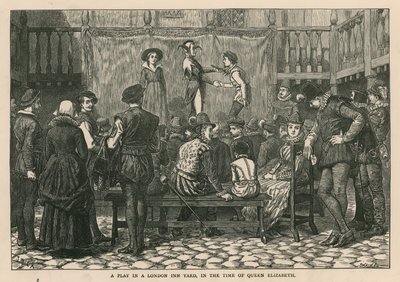 Was ihr wollt, aufgeführt im Gasthof in London während der elisabethanischen Ära von McLaren John Ralston