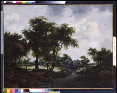 Die Wassermühle (Die Trevor-Landschaft) von Meindert Hobbema