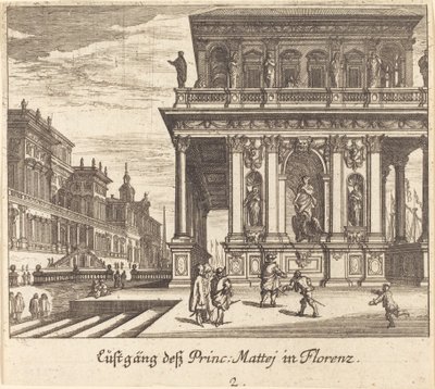 Palast, Florenz von Melchior Küsel after Johann Wilhelm Baur