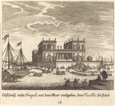 Palast, Vizekönig, Neapel von Melchior Küsel after Johann Wilhelm Baur